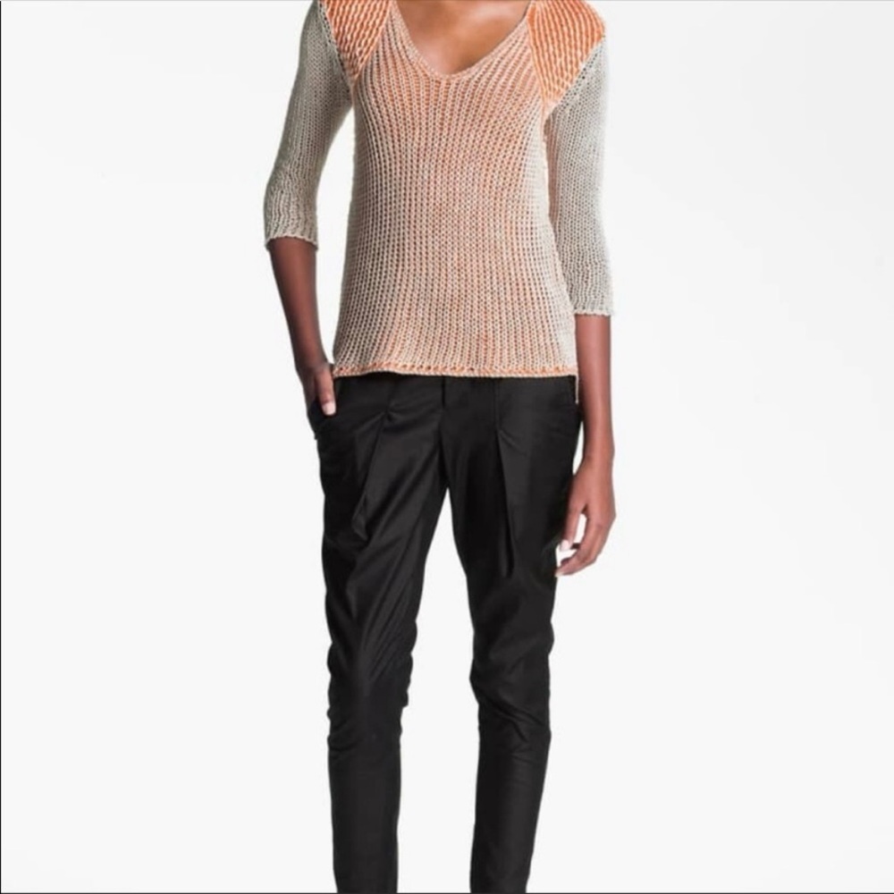 Women's Orange and Cream Sweater - Picture 2 of 11